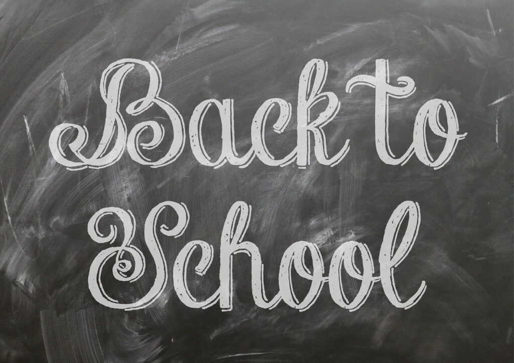 back to school, poster, blackboard
